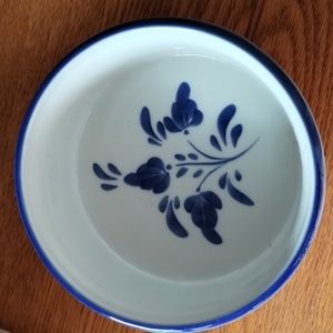 VINTAGE 1980s ARTISAN Hand Painted MADELENA Portuguese Souffle Casserole